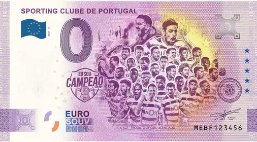 0€ banknote SPORTING CLUBE DE PORTUGAL