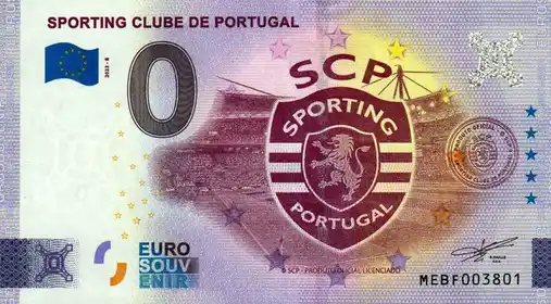 Banconota da 0€ SPORTING CLUBE DE PORTUGAL