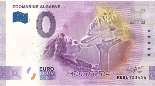 Banconota da 0€ ZOOMARINE ALGARVE