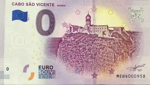 Banconota da 0€ CABO SÃO VICENTES AGRES