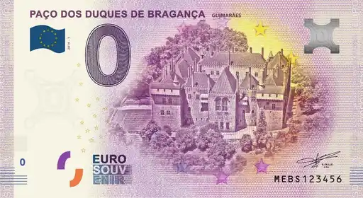0€ banknote PAÇO DOS DUQUES DE BRAGANÇA GUIMARÃES