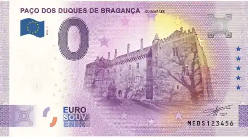 0€ banknote PAÇO DOS DUQUES DE BRAGANÇA GUIMARÃES