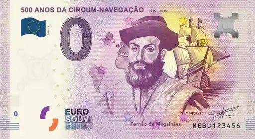 Banconota da 0€ 500 ANOS DA CIRCUM-NAVEGAÇÃO