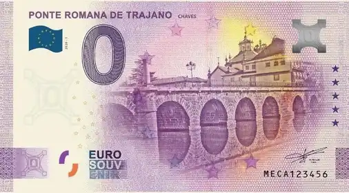 Banconota da 0€ PONTE ROMANA DE TRAJANOCHAVES
