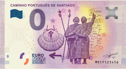 0€ banknote CAMINHO PORTUGUÊS DE SANTIAGO