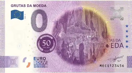 0€-Schein GRUTAS DA MOEDA ANIVERSÁRIO 50 1974-2024