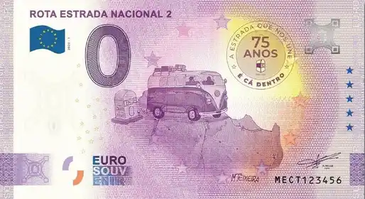 0€-Schein ROTA ESTRADA NACIONAL 2