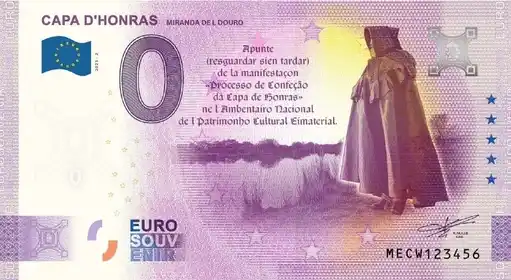 Billete de 0€ CAPA D'HONRAS MIRANDA DEL DOURO