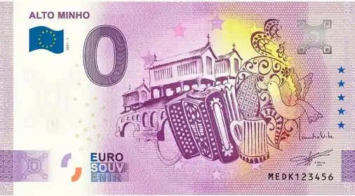 Banconota da 0€ ALTO MINHO