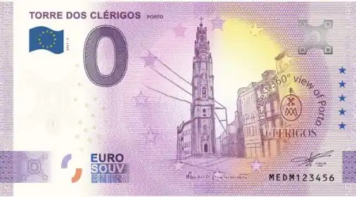 Billete de 0€ TORRE DOS CLÉRIGOS PORTO