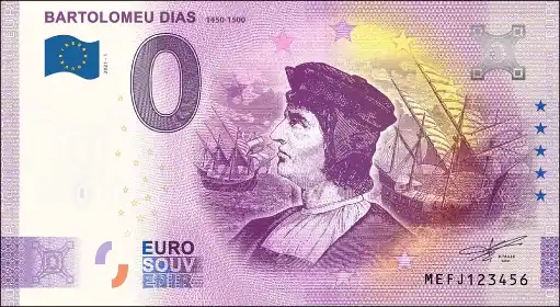 0€ banknote BARTOLOMEU DIAS 1450-1500