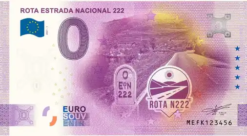 0€-Schein ROTA ESTRADA NACIONAL 222