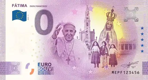 Banconota da 0€ FÁTIMAPAPA FRANCISCO