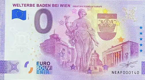 Billet 0€ WELTERBE BADEN BEI WIENGREAT SPA TOWNS OF EUROPE