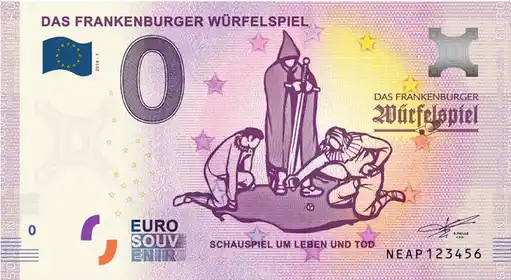 Banconota da 0€ DAS FRANKENBURGER WÜRFELSPIEL
