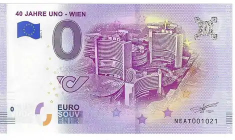 Banconota da 0€ 40 JAHRE UNO - WIEN