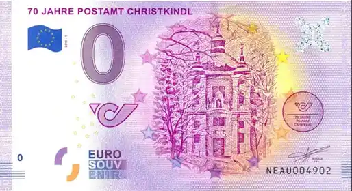 Banconota da 0€ 70 JAHRE POSTAMT CHRISTKINDL
