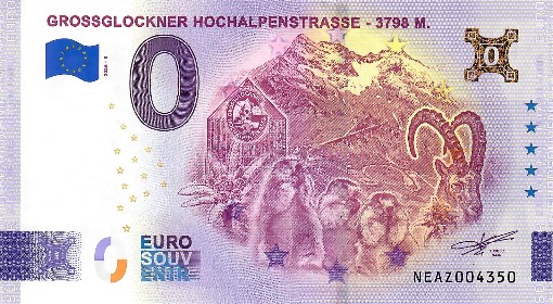 0€ banknote GROSSGLOCKNER HOCHALPENSTRASSE - 3798 M.