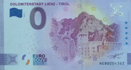 0€ banknote DOLOMITENSTADT LIENZ - TIROL