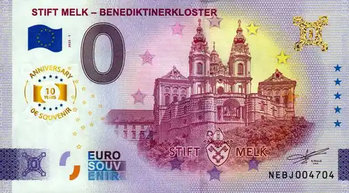 0€-Schein STIFT MELK - BENEBIKTINERKLOSTER