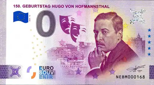 0€-Schein 150. GEBURTSTAG HUGO VON HOFMANNSTHAL
