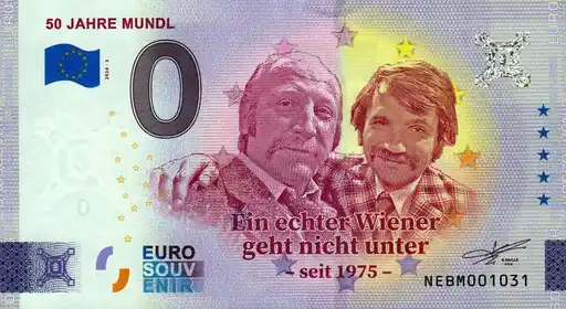 Billet 0€ 50 JAHRE MUNDLEin echter Wiener geht nicht unter seit 1975