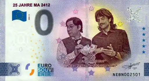 Banconota da 0€ 25 JAHRE MA 2412