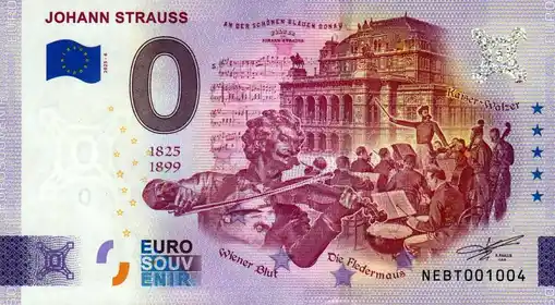 Banconota da 0€ JOHANN STRAUSS