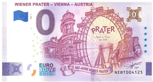 Billet 0€ WIENER PRATER - VIENNA - AUSTRIA 260 JAHRE WIENER PRATER