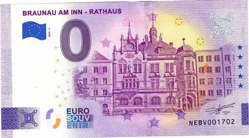 Banconota da 0€ BRAUNAU AM INN - RATHAUS
