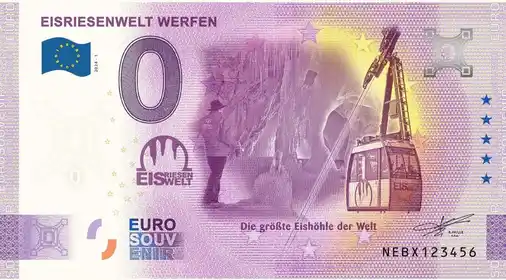 0€-Schein EISRIESENWELT WERFENDie Größte Eishöle der Welt