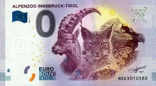 0€ banknote ALPENZOO INNSBRUCK-TIROL