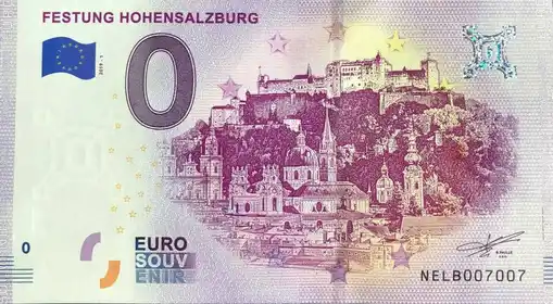 Banconota da 0€ FESTUNG HOHENSALZBURG