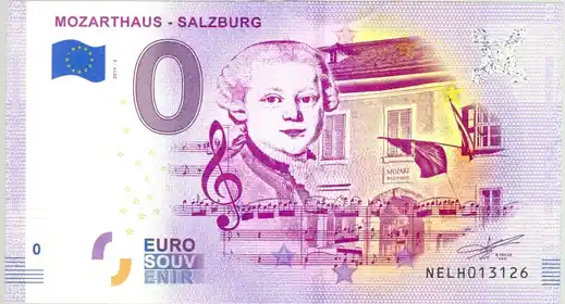 Banconota da 0€ MOZARTHAUS - SALZBURG