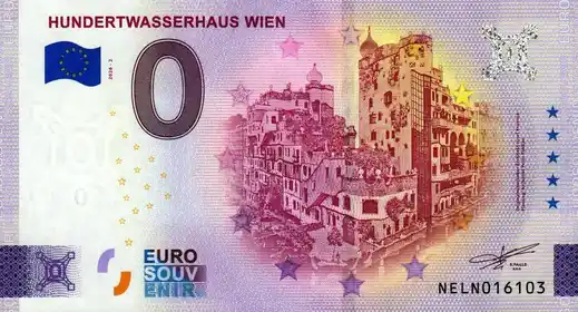 Banconota da 0€ HUNDERTWASSERHAUS WIEN