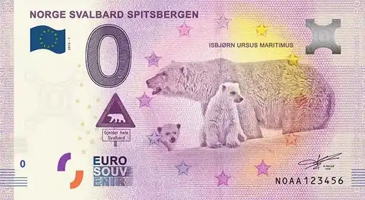 Billete de 0€ NORGE SVALBARD SPITSBERGEN