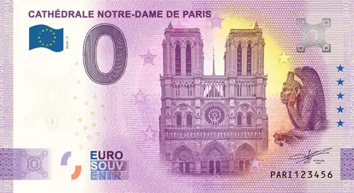 0€-Schein CATHÉDRALE NOTRE-DAME DE PARIS