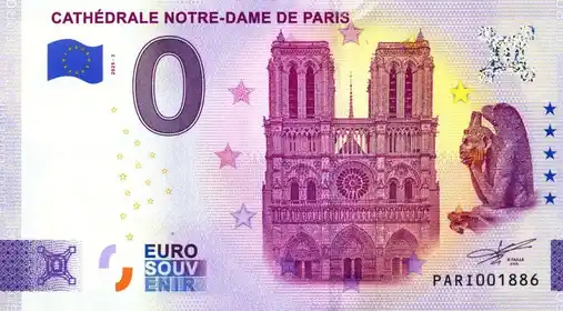 Banconota da 0€ CATHÉDRALE NOTRE-DAME DE PARIS