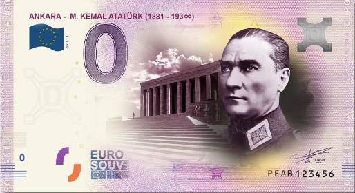 Billete de 0€ ANKARA - M. KEMAL ATATÜRK (1881 - 193∞)