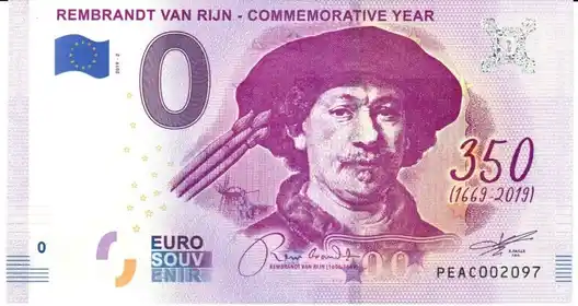 Billet 0€ REMBRANDT VAN RIJN - COMMEMORATIVE YEAR
