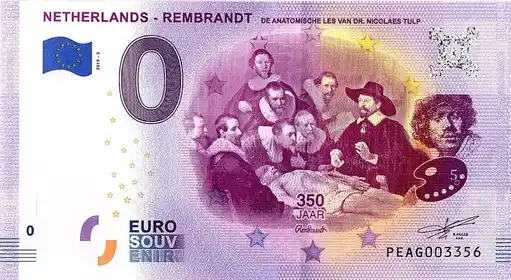Billet 0€ NETHERLANDS - REMBRANDTDE ANATOMISSCHE LES VAN DR.NICOLAES TULP