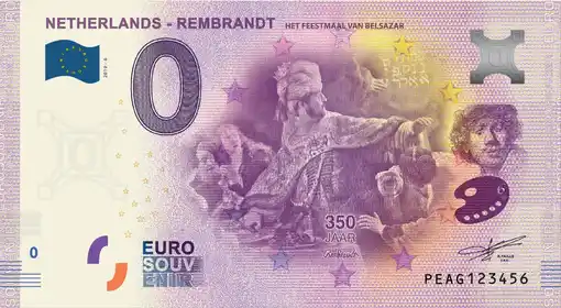 0€ banknote NETHERLANDS - REMBRANDTHET FEESTMAAL VAN BELSAZAR