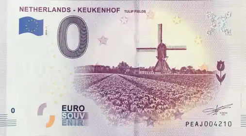 Billete de 0€ NETHERLANDS - KEUKENHOFTULIP FIELDS
