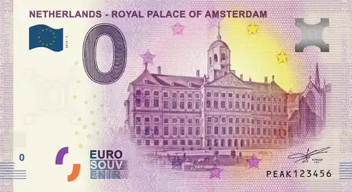 Billete de 0€ NETHERLANDS - ROYAL PALACE OF AMSTERDAM