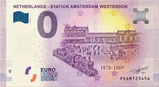Billete de 0€ NETHERLANDS - STATION AMSTERDAM WESTERDOK