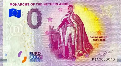 Billet 0€ MONARCHS OF THE NETHERLANDS