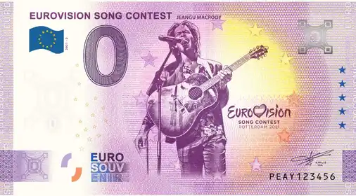0€ banknote EUROVISION SONG CONTESTJEANGU MACROOY