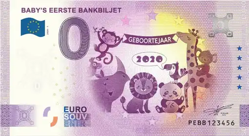 0€ banknote BABY'S EERSTE BANKBILJET