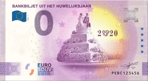 Billet 0€ BANKBILJET UIT HET HUWELIJKSJAAR