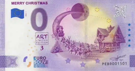 Billete de 0€ MERRY CHRISTMAS